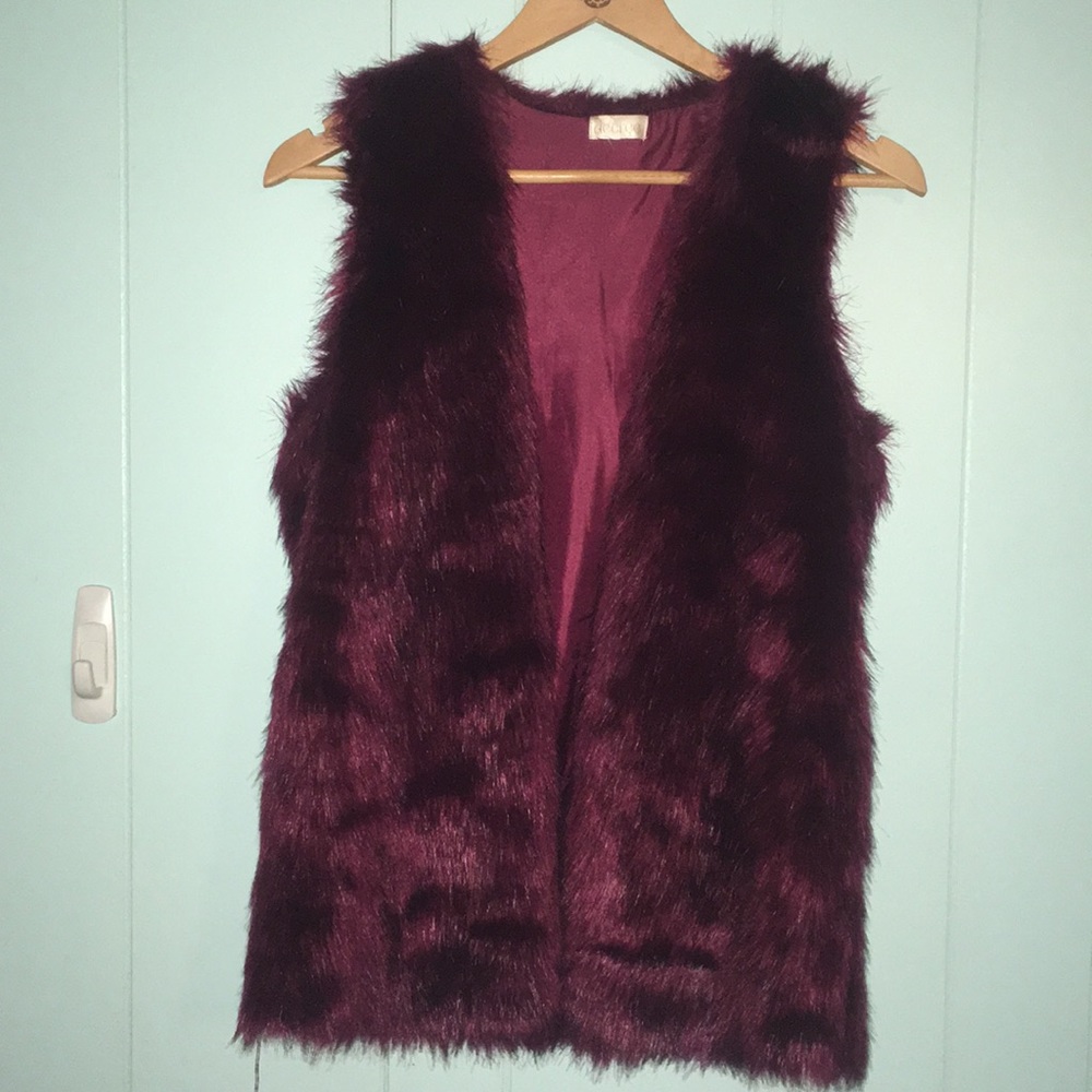 Burgundy vest